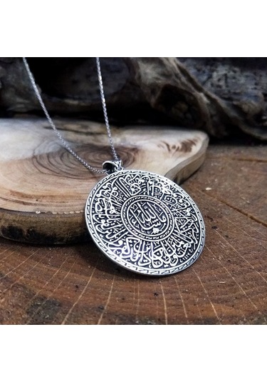 Madalyon Tasarım Kişiye Özel Isim Yazılı 925 Ayar Gümüş Kolye (429459289)