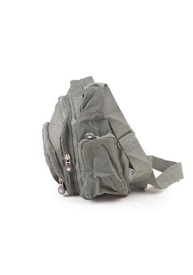 Krinkıl / Klinkır Su Geçirmez Kumaş Çok Gözlü Çapraz Kol Ve Omuz Postacı Çantası 116g Gri