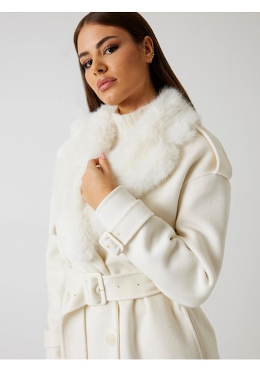 Guess Ella Kadın Çok Renkli Yün Karışımlı Kaban 5bgl027125a-mcml Çok Renkli