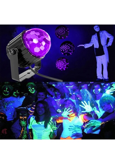 Yaozixa 2 Adet 6w Uv Mor Işık Led Partili Aydınlatma: Otomatik/ses Kontrollü/kumandalı, Ip44, Avrupa Standartı Diğer