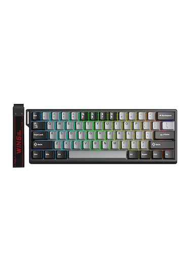 Aula Win60 He Pro Manyetik Klavye Rapid Trigger Xingyi Switch 8000hz Rgb Tkl Hot Swap Oyuncu Klavyesi Gri