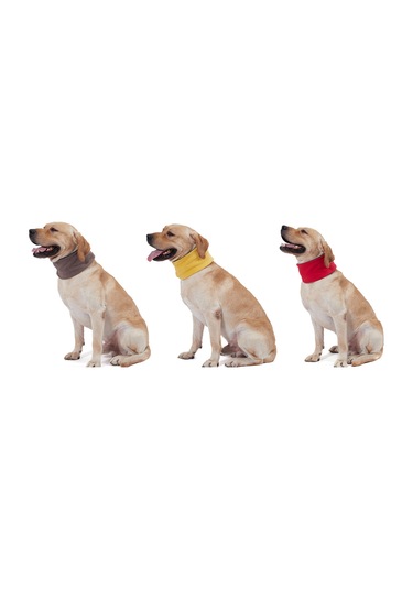 Xindoker Köpekler İçin Çift Taraflı Şık Ve Sıcak Tutan Kahverengi Boyun Atkısı - S Boy