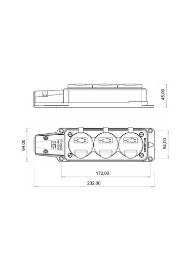 Bemis (bk1-1402-3613) 1*16a Üçlü Grup Priz
