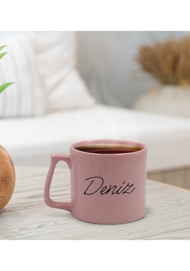 Bk Gift Kişiye Özel İsimli Pastel Pembe Middle Kupa Bardak, Arkadaşa Hediye, Ev Hediyesi, Doğum Günü Hediyesi, Ofis Hediyesi-9 Kobitmeyencom30067 Bk G