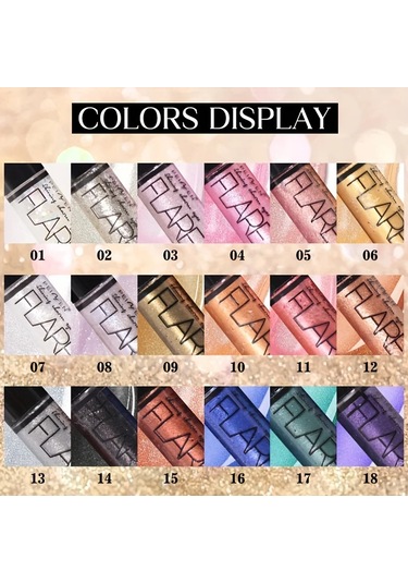 6 Adet Flaş Likit Eyeliner Kalem Dayanıklı Parlak Su Geçirmez Renkli Likit P5004z-b Dark Topaz