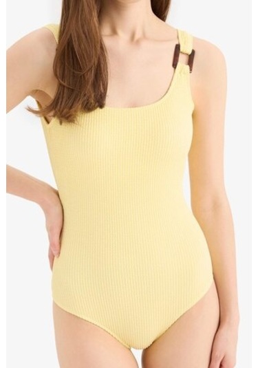 Defacto Regular Fit Bürümcük Mayo-fall İn Love T8005az25smyl118 Sarı