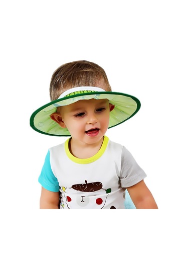 Wezone Bebek Kulağı Koruyan Su Geçirmez Şampuan Şapka, Ayarlanabilir Boyut, Meyve Desenli Pembe Domuz