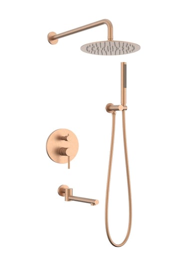 Fj-4153f Fırçalanmış Rose Ankastre Duş Seti Rose