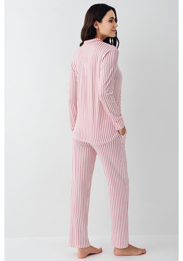 Pierre Cardin Kadın Bordo Gömlek Pijama Bordo