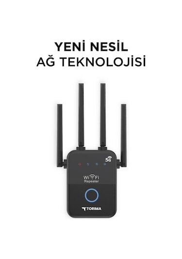 Torima AC35Q 1600Mbps Çift Bant Wi-fi Router Siyah