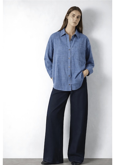 Fashion Friends Bayan Gömlek 26y0245k1 İndigo