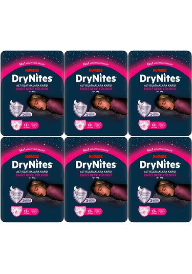 Drynites Emici Gece/külot Bez Kız 13+ Yaş 48-60kg Xl 120 Adet XL 6'lı