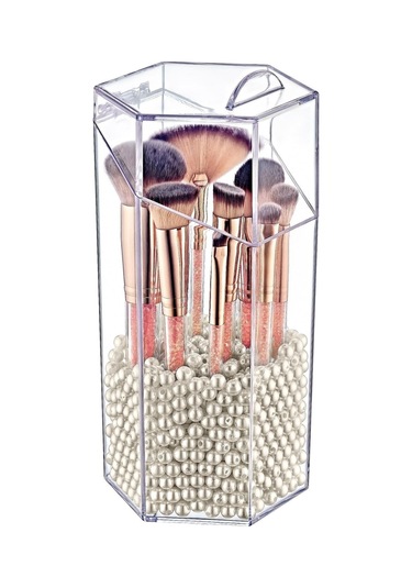 Morponi Kapaklı Makyaj Fırçası Düzenleyici Organizer Şeffaf