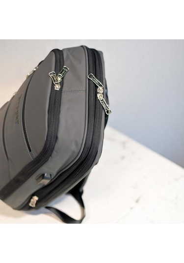 Laptop Gözlü Ve Körüklü İnce Tasarım Sırt Çantası Baggaj S24130 Gri