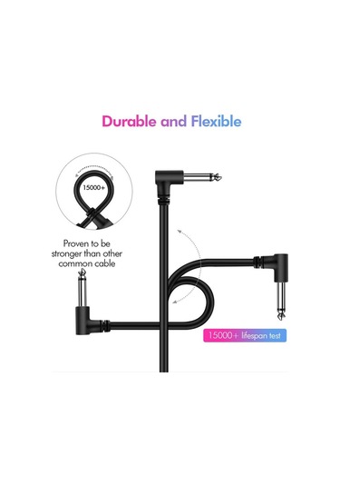 Sones Tek Blok Ses Enstrümanı Elektrik Gitar Efekt Hattı, Kablo Uzunluğu: 30 Cm Siyah