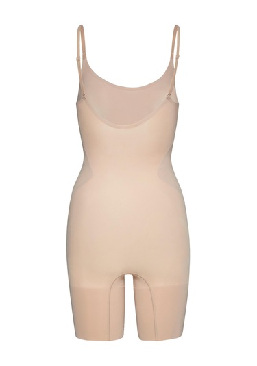 Kadın Mid Thigh Bej Bodysuit-12759 Bej
