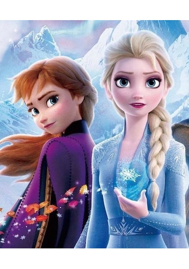 Elsa Şekerli Yenilebilir Kağıda Resimli Pasta  ve Dekoru Baskısı