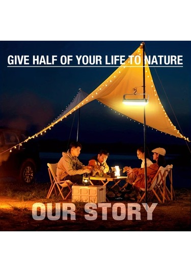 Xuweiwei Rhe Haki 10000mah Taşınabilir Şarjlı Kamp Işığı Usb Hızlı Şarj Su Geçirmez 6 Modlu Çadır Işığı Kanca Manyetik Taban Dış Mekan Araba Tamiri Yürüyüş Rhe Haki