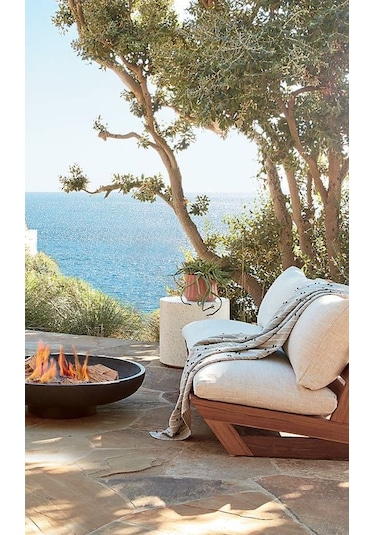 Conforelit Bahçe Balkon Kayın Ahşap Koltuk Takımı 2+1+1 Krem