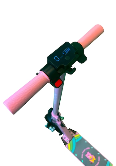 Electron S5 Elektrikli Çocuk Amortisörlü Led'li Scooter Pembe + Dizlik Dirseklik Pembe