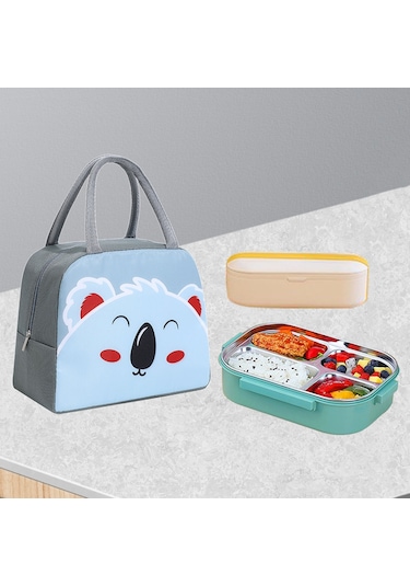Taşınabilir Büyük Öğle Yemeği Kutusu Çantası Termal Tote Çanta Koala