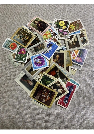 Rusya Posta Pul Koleksiyonu 4000 Adet - Rus Yabancı Posta Pulu B03