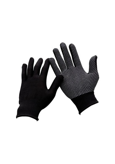 Reblaze Tırnak Ucu Pvc Mikro Noktalı 6 Çift Siyah Eldiven 363296615