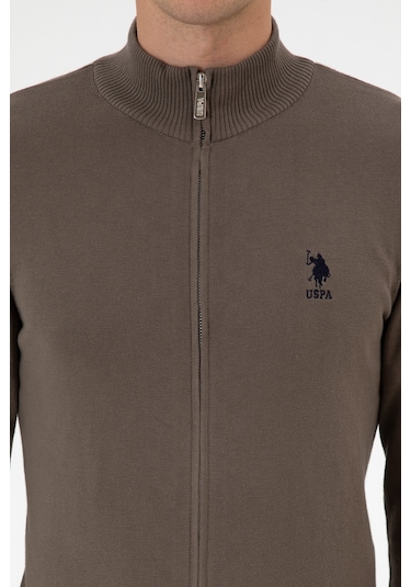 U.s. Polo Assn. Erkek Vizon Hırka Triko 50313684-vr052 Vizon