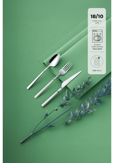 Emsan Penta 18 Parça 6 Kişilik Tatlı Çatal Kaşık Bıçak Seti