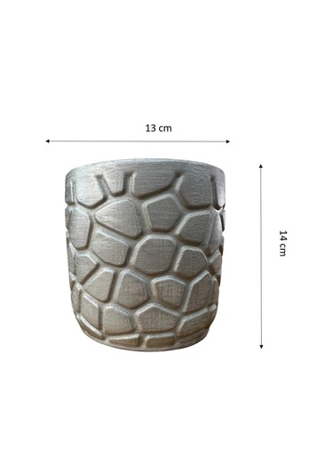 Bitki Tasarımı Ev Dekorasyon Gümüş Taş Desen Beton Saksı Çiçeklik Saksılık