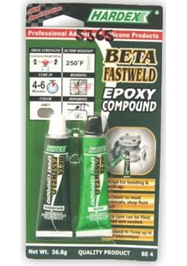 Epoxy Metal Yapıştırıcı Kürlü 4-6Dk Beta 2X28 4Gr Hardex