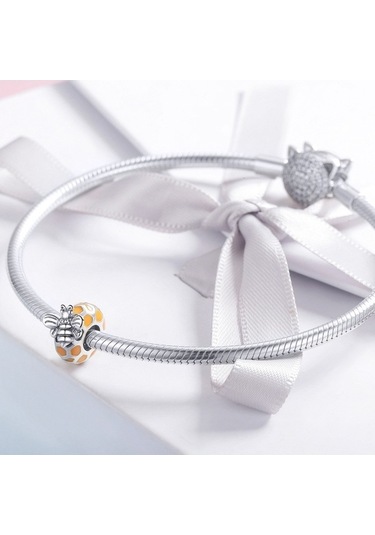 Fastbuy S925 Ayar Gümüş Arı Boncuk Dıy Bilezik Kolye Aksesuarları Çok Renkli Takı El Yapımı Çok Renkli