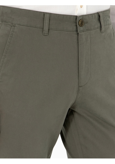 Cacharel Haki Slim Fit Kanvas Pantolon Yesıl