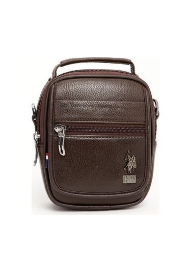 Us Polo Assn 8416 Erkek El Çantası Omuz Çantası Kahverengi Kahverengi