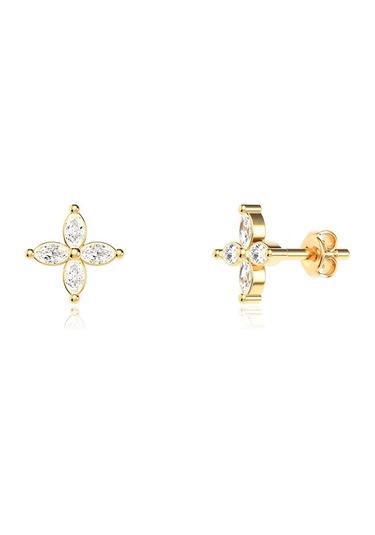 İndigo Takı Gülce Tohum Altın Kaplama Gümüş Küpe