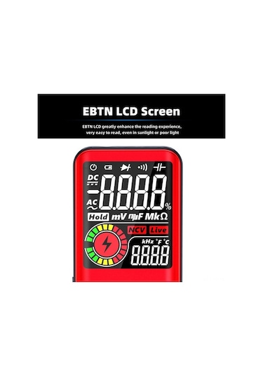 Besthome1 Bsı De S10 Akıllı Multimetre - Ncv, Otomatik Menzil, Geniş Ölçüm Aralığı, Yüksek Hassasiyet, Büyük Ekran, Akıllı Yöne