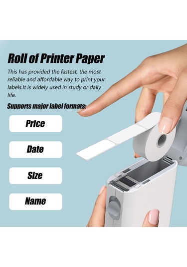 Fosenze 30x12mm Isı Hassas Etiket Kağıdı - El Tipi Bluetooth Barkod Yazıcı İçin 3'lü Paket