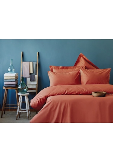 İssimo Ranforce Simply Fitted Çarşaf 100 200 Cm Kiremit - Kiremit