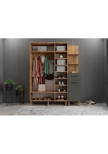 Açelya Portmanto Vestiyer Ayakkabılık Çf 140cm - Montaj Dahil M3