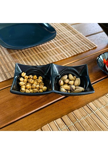 Alezy 523 Göreme Melamin Termostar Ürgüp İkili Sosluk 16x8 Siyah