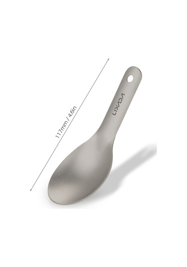 Ranyeek Hafif Titanyum Kısa Saplı Kaşık, Mat Sonuç, Dışarıda Ve Evde Kullanım, 117mm, 15g Çok Renkli