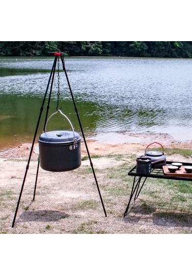 Jokmae Üçgen Destekli Portatif Kamp Tripodu Çok Renkli