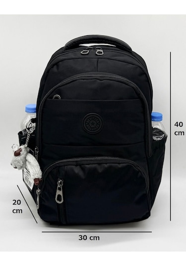 İlk Okul Çantası 3'lü Seti Unisex Çocuk İlkokul Çantası Bvt-8010 Siyah Siyah