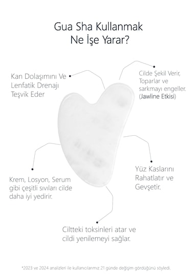 Seay Kristal Kuvars Kalp Gua Sha Yüz Masaj Aleti