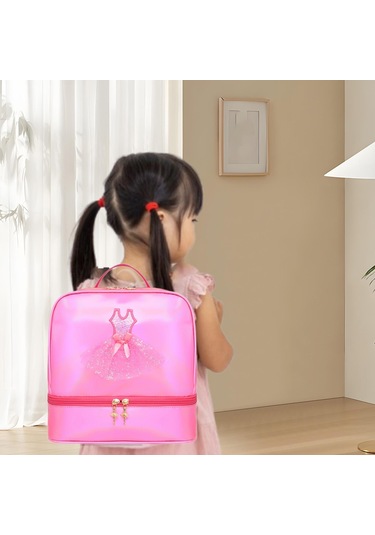 Suntek Bale Dans Sırt Çantası Günlük Spor Jimnastiği Için Gül Kırmızısı