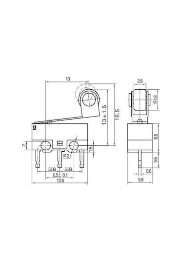 5 Adet Mini Micro Switch Makaralı Paletli Kw10 Z4p