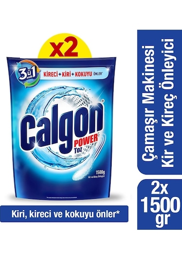 Calgon Çamaşır Makinesi Kireç Önleyici Toz 1500 Gr X2