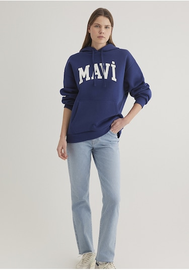 Mavi - Mavi Logo Baskılı Mavi Sweatshirt 1600361-70722