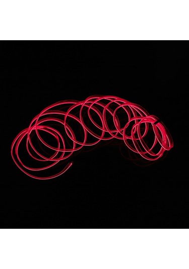 Wezone Araba İç Dekorasyon Led Işık Şeridi 4m, Klips Tipi, Kırmızı Renk, Sigara Ateşleyici Beslemeli, Esnek Ve Kolay Kurulum