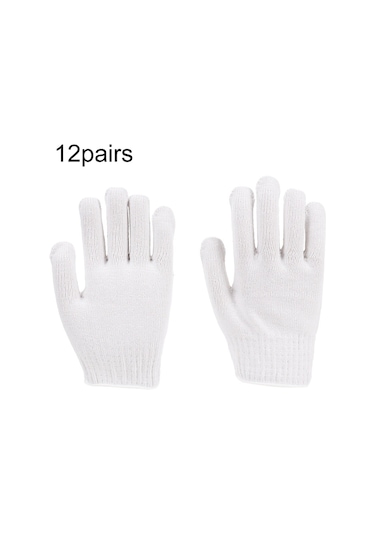 Sones 750g 12 Çift İşçi Koruma Aşınmaya Dayanıklı Pamuklu Eldiven Kalınlaştırılmış Şantiye Çalışma Eldiveni